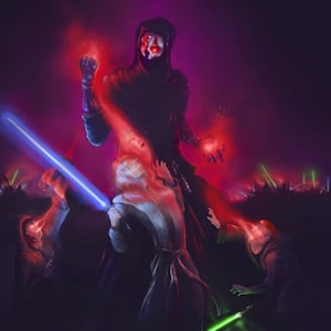 Handmade oil painting on cotton canvas on demand, rolled stretched or framed, Sci Fi - Master Anarchy portrait 7 fan art wall artwork sith