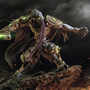 Handmade oil painting on cotton canvas on demand, rolled stretched or framed, Video Games - Starcraft Protoss Zeratul 2 wall artwork fan art