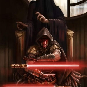 Handmade oil painting on cotton canvas on demand, rolled stretched or framed, Sci Fi - Master Rare portrait 7 fan art wall artwork sith