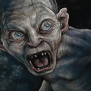 Handmade oil painting on cotton canvas on demand, rolled stretched or framed, Fantasy - Angry weird sick being portrait fan art wall artwork