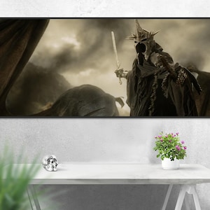 Handmade oil painting on cotton canvas on demand, rolled stretched or framed - Witch King Do you not know death when you see it old man? art