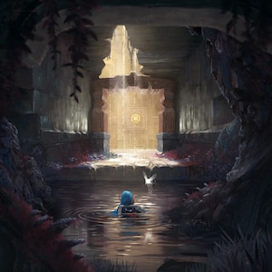 Handgemachtes Ölgemälde auf Baumwoll-Leinwand, gestreckt, gerollt, gespannt oder gerahmt, Videospiele - Zelda Ocarina of Time 14 fan art Wand Dungeon