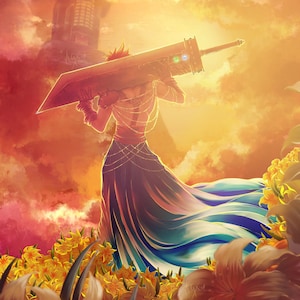Handmade oil painting on cotton canvas on demand, rolled stretched or framed, Video Games - Final Fantasy Sephiroth 4 wall artwork fan art