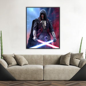 Handmade oil painting on cotton canvas on demand, rolled stretched or framed, Sci Fi - Master Rare portrait 5 fan art wall artwork sith