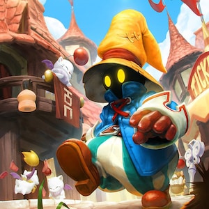 Handmade oil painting on cotton canvas on demand, rolled stretched or framed, Video Games - Final Fantasy Vivi Ornitier 4 fan art portrait