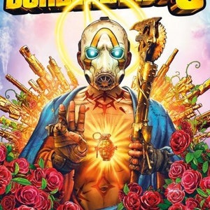 Handmade oil painting on cotton canvas on demand, rolled stretched or framed, Video Games - Borderlands poster 4 wall artwork fan art