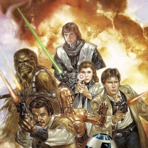 Handmade oil painting on cotton canvas on demand, rolled stretched or framed, Sci Fi - Team of rebels against the Empire fan art star wars