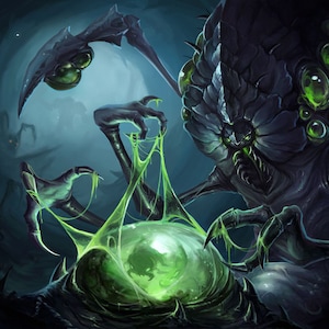 Handmade oil painting on cotton canvas on demand, rolled stretched or framed, Video Games - Starcraft Zerg Abathur 1 wall artwork fan art