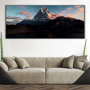 Handmade oil painting on cotton canvas on demand, rolled stretched or framed, Fantasy - Beautiful dwarf mountain landscape 1 fan artwork