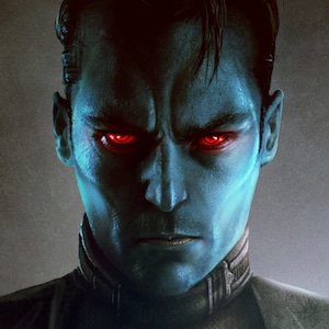 Handmade oil painting on cotton canvas on demand, rolled stretched or framed, Sci Fi - Grand Admiral Thrawn fan art 3 fan art wall artwork