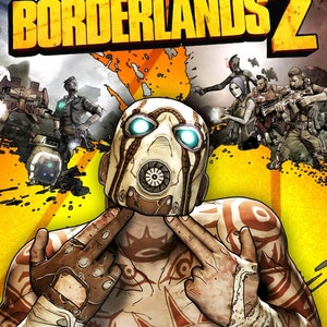 Handmade oil painting on cotton canvas on demand, rolled stretched or framed, Video Games - Borderlands poster 2 wall artwork fan art