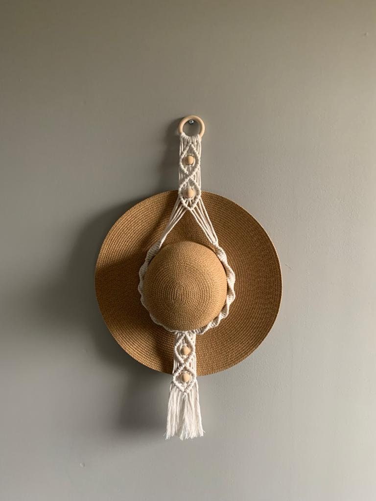 Crochet de suspension pour chapeau en macramé - Pour affichage