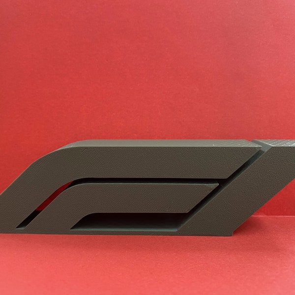 3d printed F1 logo with stand