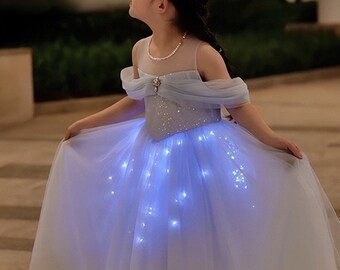 Girl Children Glow in the dark Princess Dress size 2-8 for Party Dress ups