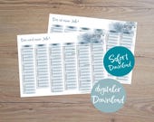 Sofort Download Kalender 2026 "BLUE", 12 Monate, 2-seitig | DIN A4 quer als Print-at-Home | Jahresplaner, Motivation