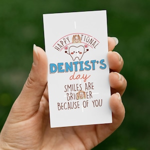 Etykieta na prezent na Dzień Dentysty do wydrukowania, Etykieta z podziękowaniami dla dentysty, Etykieta na Dzień Dentysty, Etykieta na prezent dla dentysty, Etykieta dentysty do pobrania