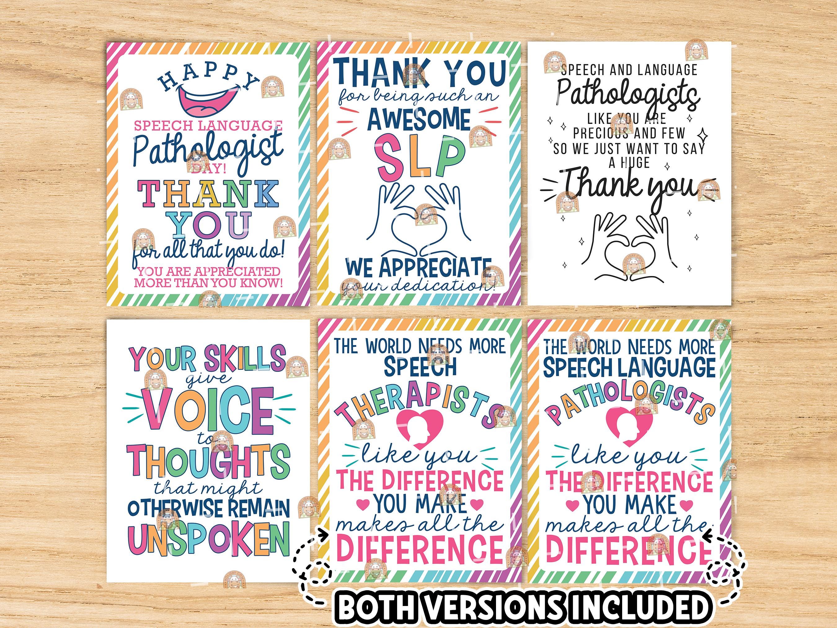 SLP Day Signs Printable, SLP Appreciation Speech Language Pathologist ...