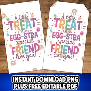 Kinder Ostern Geschenkanhänger druckbar, Dankeschön Freunde Geschenkanhänger, Osterfreunde Geschenkanhänger, Ostern Klassenkameraden Geschenkanhänger, Ostern Leckerei Anhänger, Osterei Anhänger