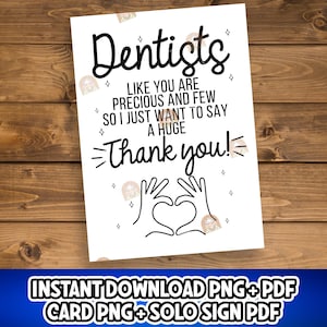 Prezent dla dentysty, podziękowanie dla dentysty, karta z okazji Dnia dentysty do wydrukowania, prezent do dekoracji gabinetu dentystycznego, karta dentystyczna do pobrania