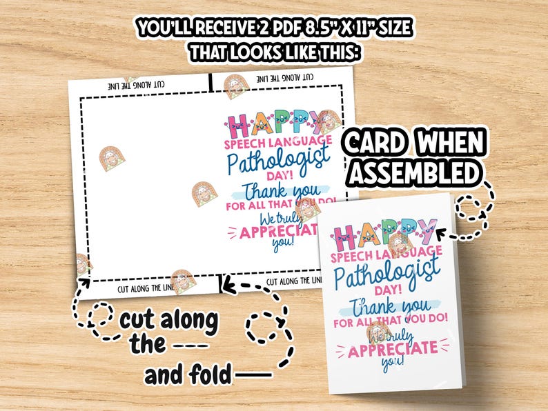 Printable SLP Day Gift, Speech Language Pathologist Day Gift for SLP ...
