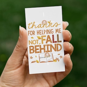 Fall Tags Printable, Thanksgiving Teacher tag, Boss Fall Thank you Tag, Team Autumn Tags, Co-worker Fall Gift tag, Office Fall Appreciation