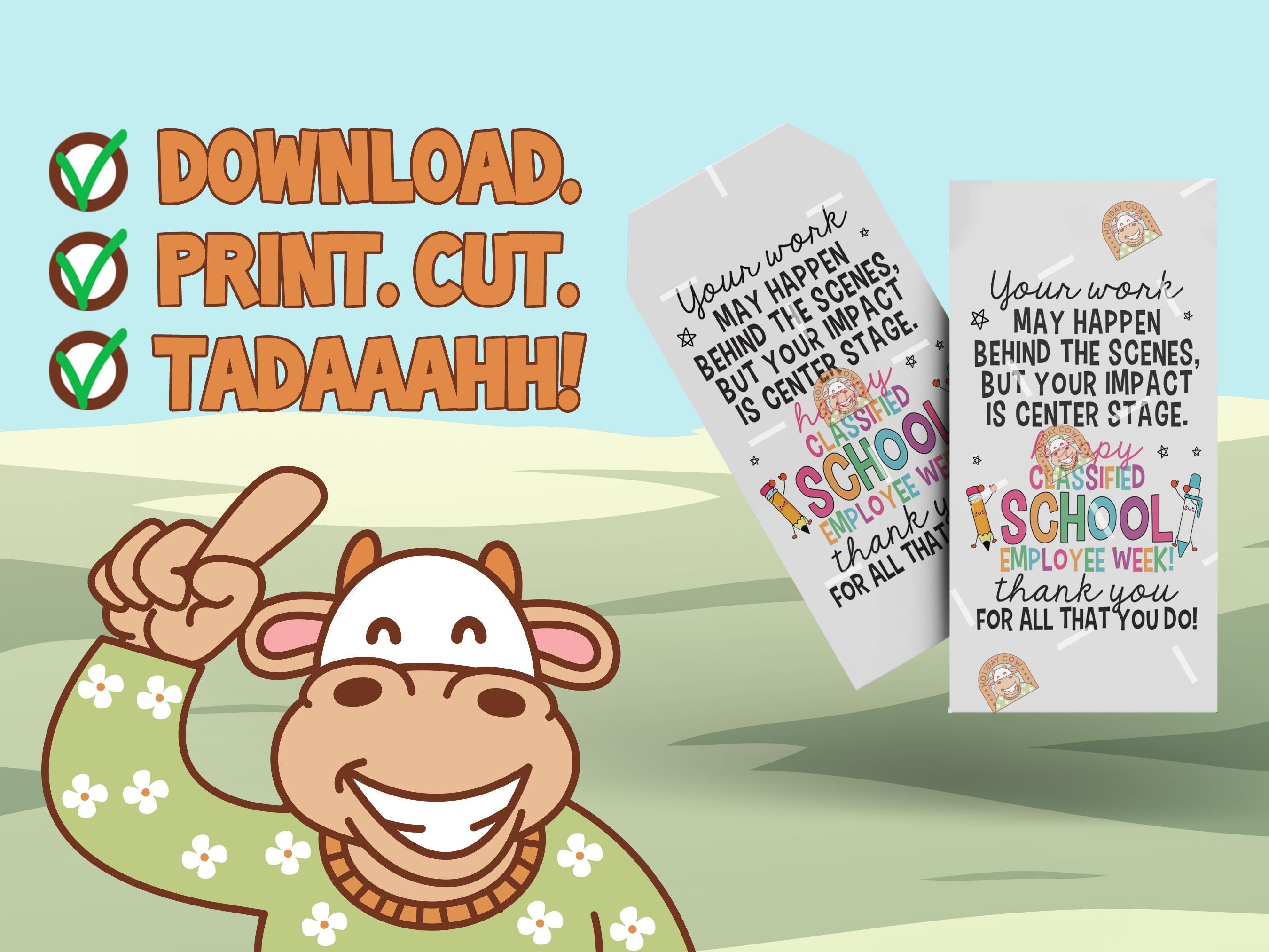 Printable Classified Appreciation Week Tag, Classified School Employee ...