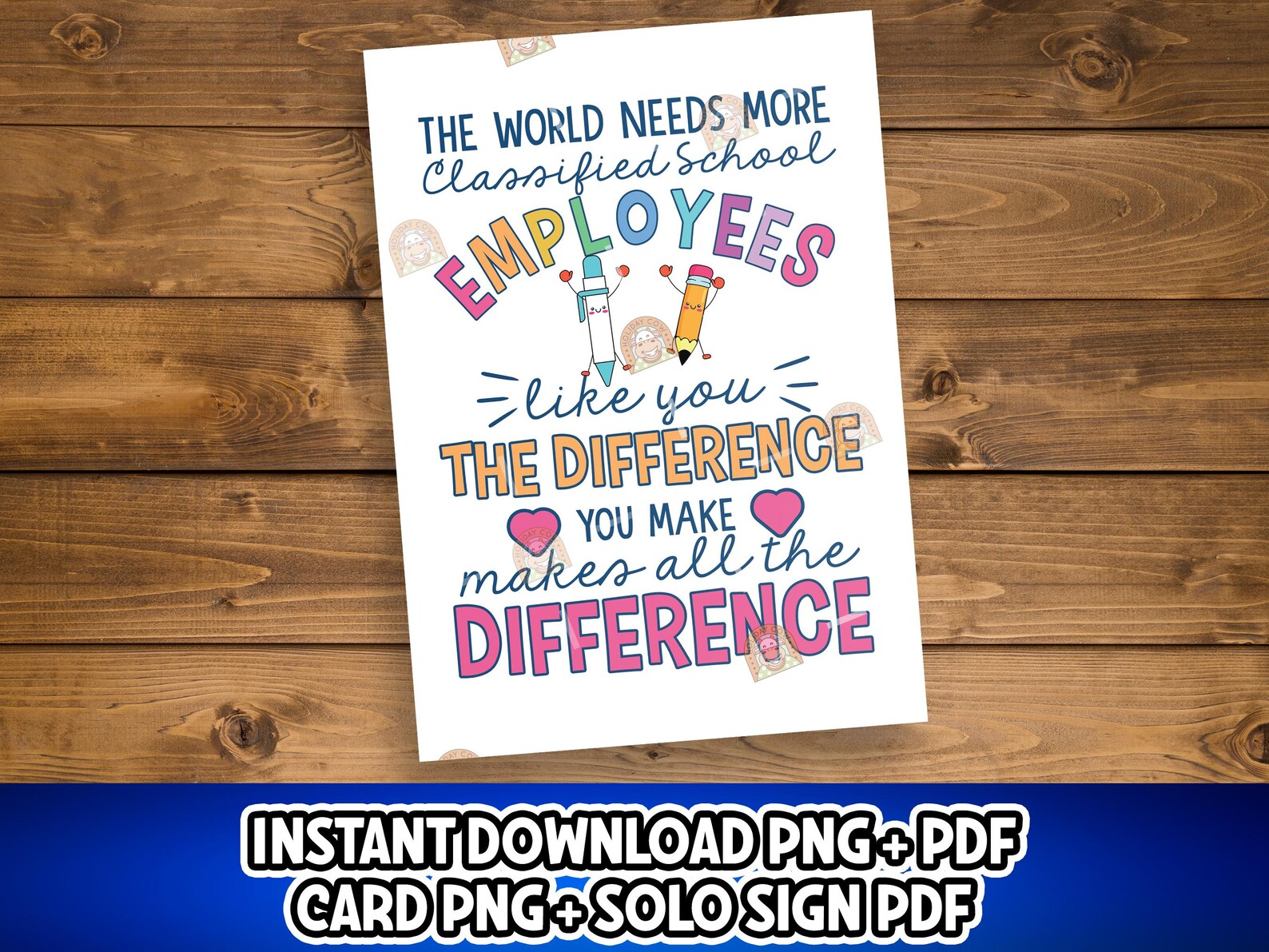 Classified School Employee Gift, Printable Classified School Employee ...