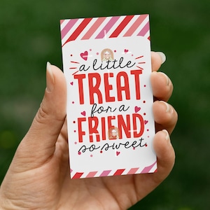 Kinder Valentinstag Tags für Freunde druckbar, Danke Freund Valentinstag Geschenkanhänger für Klassenkameraden, eine kleine Belohnung für Freund So Sweet