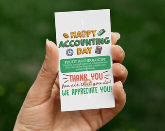 Accounting Day Tags, Accountant Appreciation Gift tag Printable, CPA Thank You Gift Tag for Accountant, Accounting Day Gift Tag