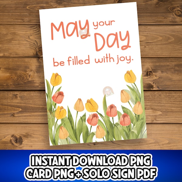 Happy May Day printable Card, May Day Sign, May Day Decoration, May Day Gift Card, May Day Labour Day Sign, Spring Card, May Day Basket card