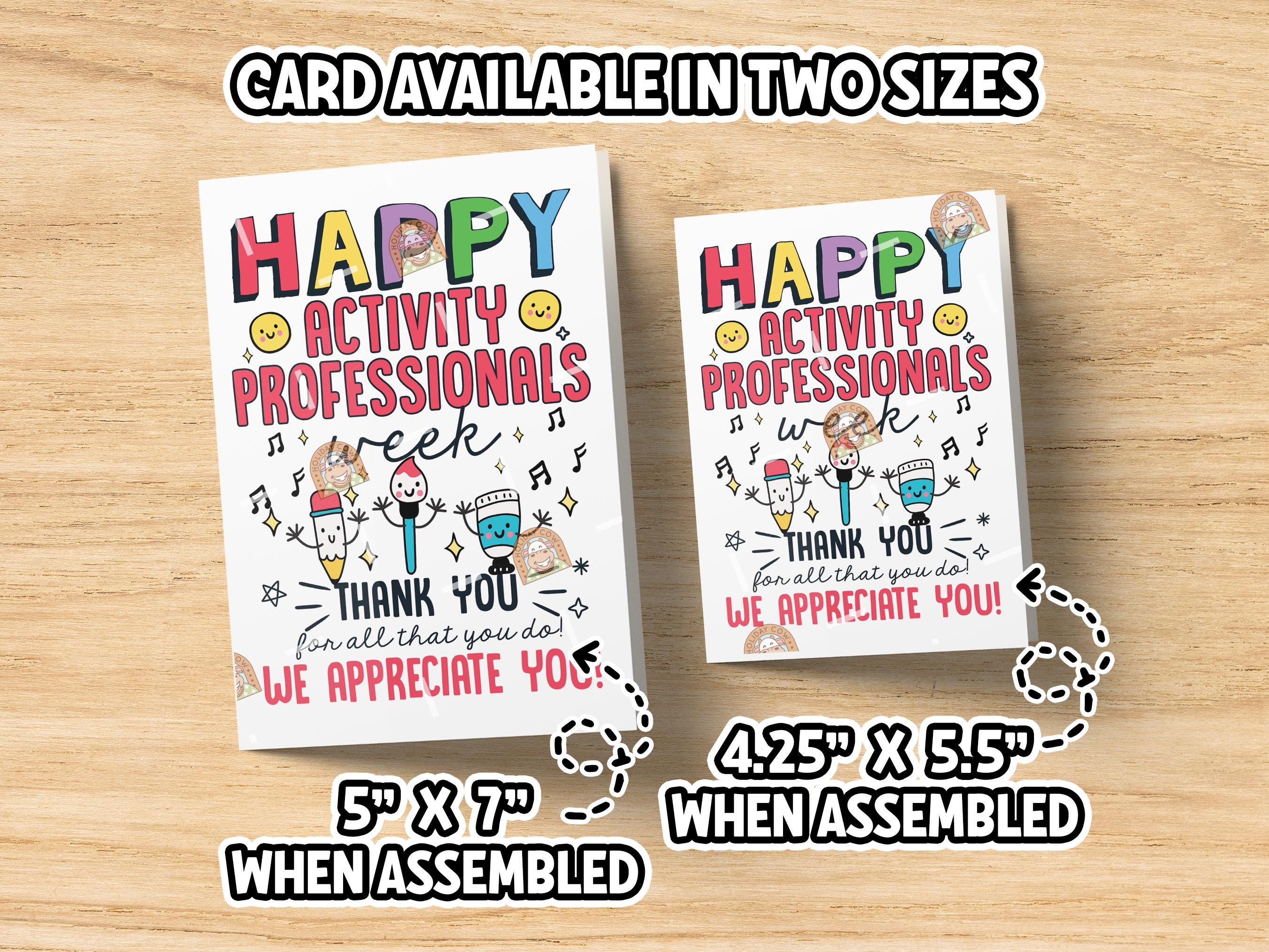 Activity Professionals Week Printable Card, Activity Professionals ...