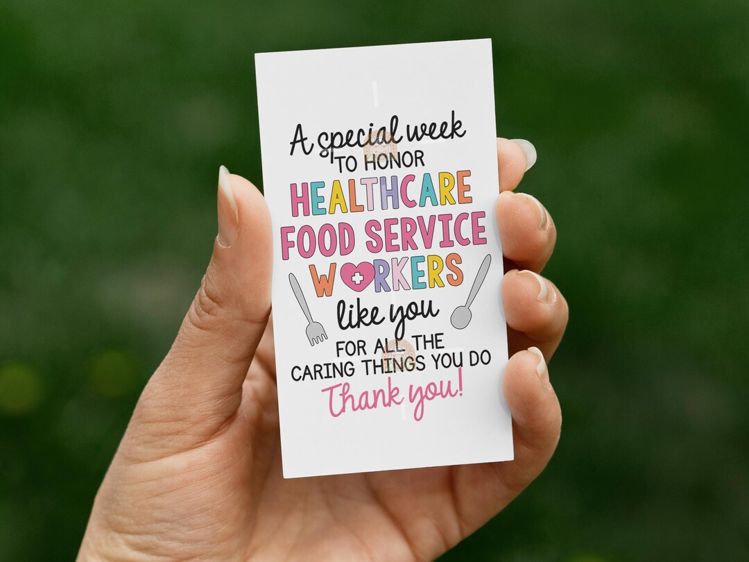 Healthcare Food Service Week Tags Printable, Healthcare Food Service ...
