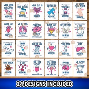 Hospital Week Signs Printable, Funny Hospital Week Decor, Hospital Thank you Hospital Posters, Hospital Staff Appreciation Week Decoration