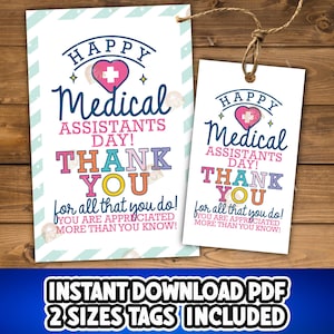 Arzthelferin Tag bedruckbar, Arzthelferin Geschenkanhänger, Happy MA Day Geschenkanhänger, Danke MA Wertschätzung MA, MA Day Cookie-Anhänger