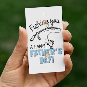 Vissen vaderdag tag, grappige vaderdag gunst, papa tag afdrukbaar, vaderdag vissen cadeautag, outdoor vaderdag cookie tag voor vis