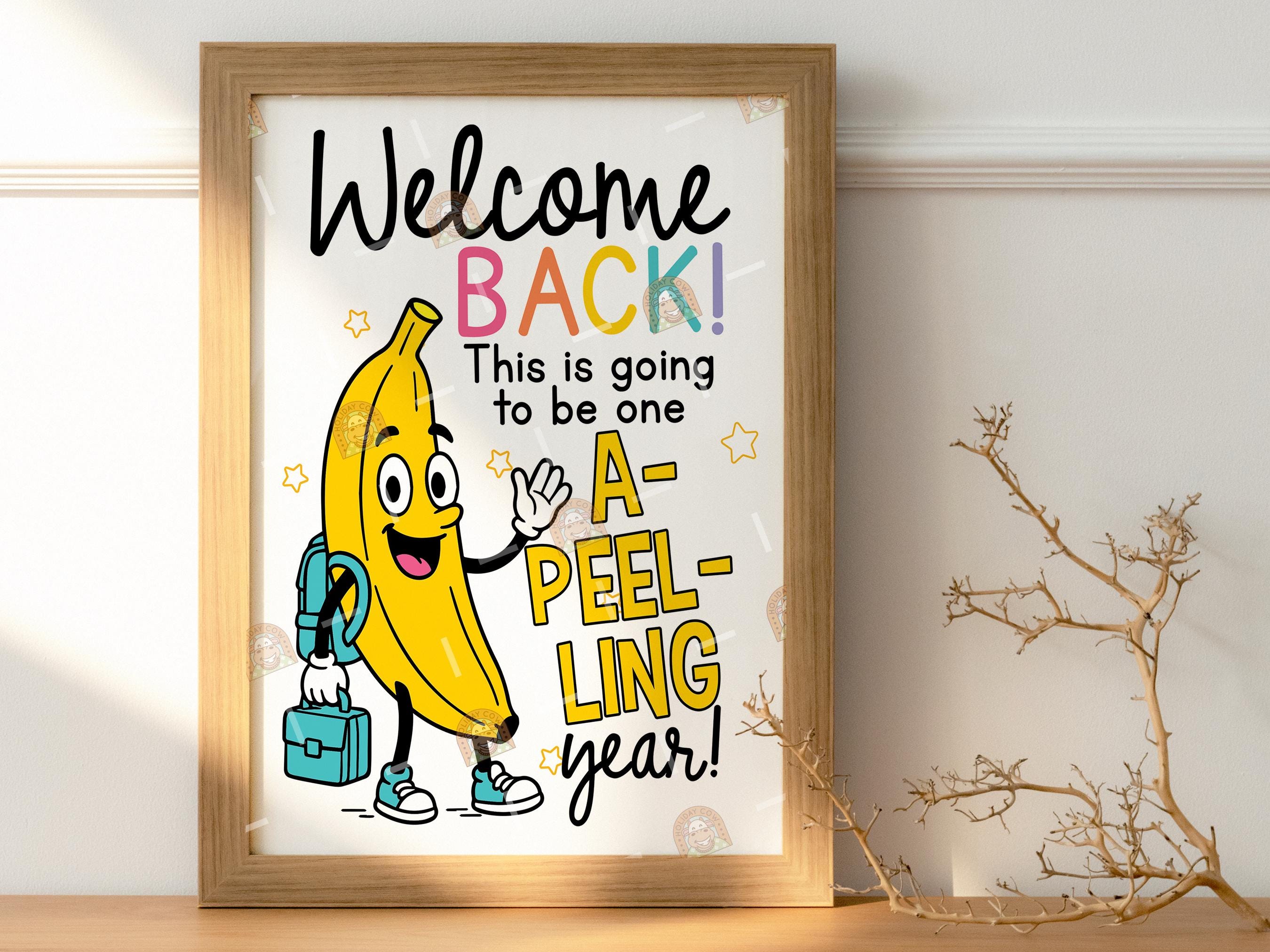 Welcome Back to School Sign, Printable First Day of School Card, Funny ...