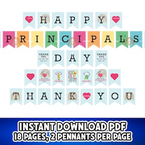 Principal's Day Banner Printable, Principal Appreciation, School Principal Gift, Thank You Principal Signs, National Principal's Day Decor