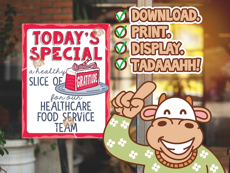 Healthcare Food Service Week Signs Printable, Healthcare Food Service ...