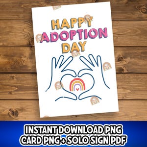 Adoptionstagskarte, Happy Adoption Day zum ausdrucken, Nationales Anpassungsgeschenk, Weltadoptionstag Geschenk für Adoption Party, Happy Gotcha Day
