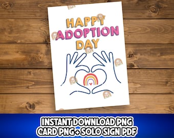 Adoption Day Card, Happy Adoption Day Printable, National Adaption Gift, World Adoption Day Gift for Adoption Party, Happy Gotcha Day