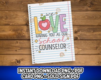 School Counselor Gift, National School Counseling Week Gift Printable, Thank you Counselor Appreciation Sign, Gift for Counselor Gift Ideas