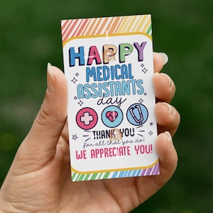 Arzthelferin Geschenkanhänger, Arzthelferin Tagesanhänger zum Ausdrucken, Happy MA Day Geschenkanhänger, Danke MA Wertschätzung MA, MA Day Keksanhänger