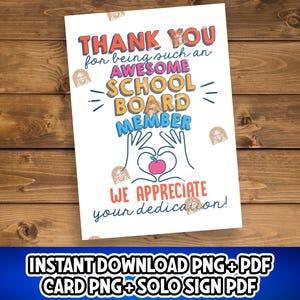 Cadeaux pour les membres du conseil scolaire, Carte imprimable du mois en hommage au conseil scolaire, Cadeau de remerciement pour le conseil scolaire, Idées cadeaux pour le conseil scolaire
