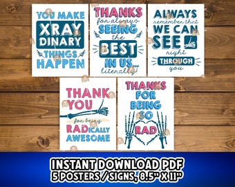 Rad tech gift printable, Xray Tech Gift, Thank you Rad Tech Card, Rad Tech Week Poster, NRTW Sign, Radiology Tech Sign, Xray Tech Week Gift