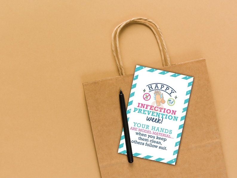Happy Infection Week Infection Prevention Week Tag, Printable IP Week Tag, Hand Hygiene ...