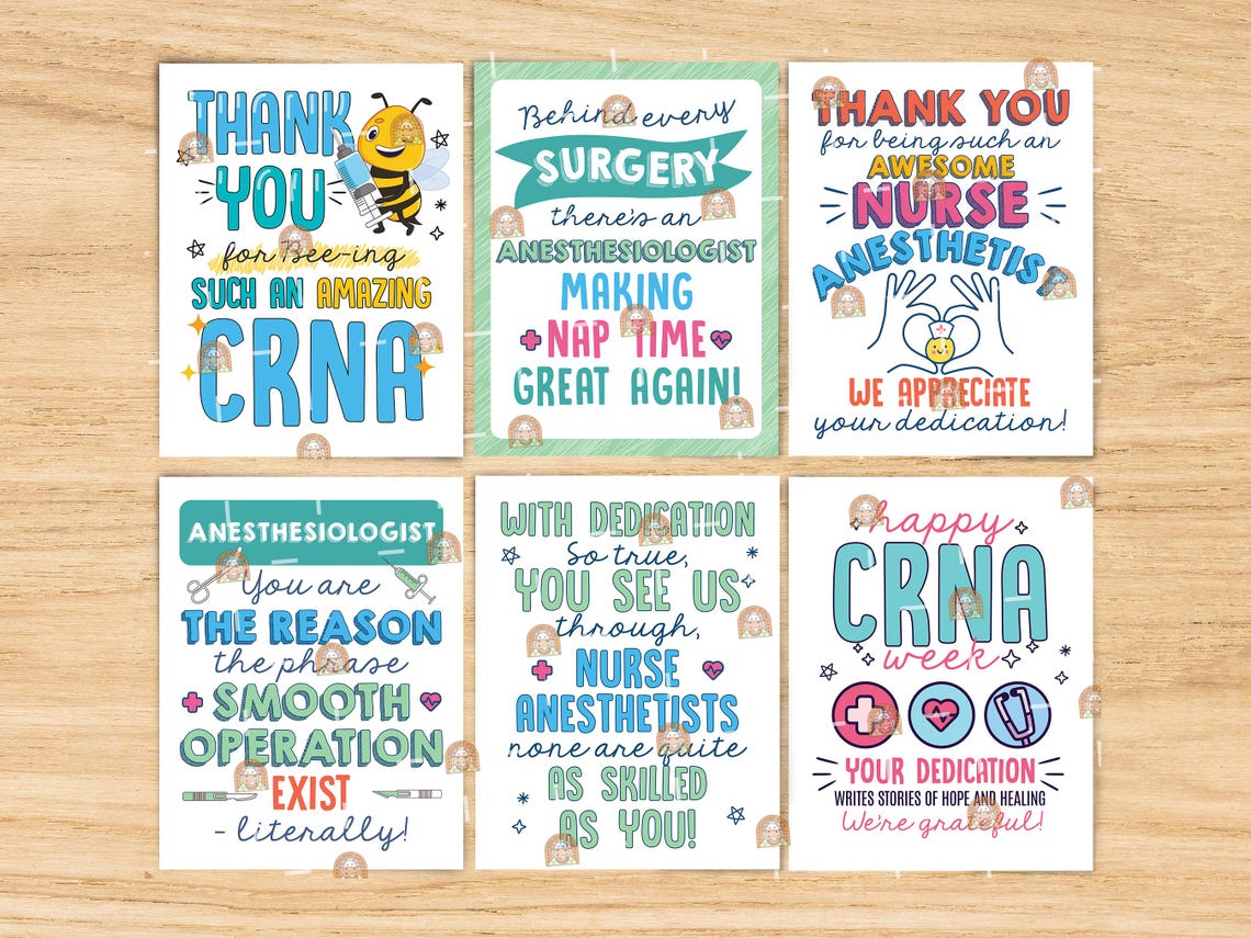 Anesthesia Care Team Signs Printable, CRNA Week Poster, Nurse ...
