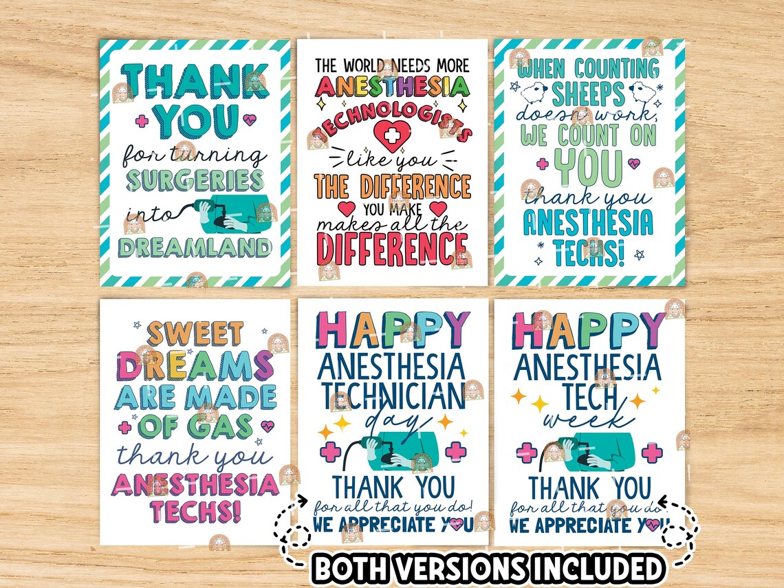 Anesthesia Tech Signs Printable, Anesthesia Tech Week Posters ...