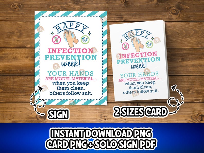 Infection Prevention Week Sign, Printable IP Week Sign, Hand Hygiene ...