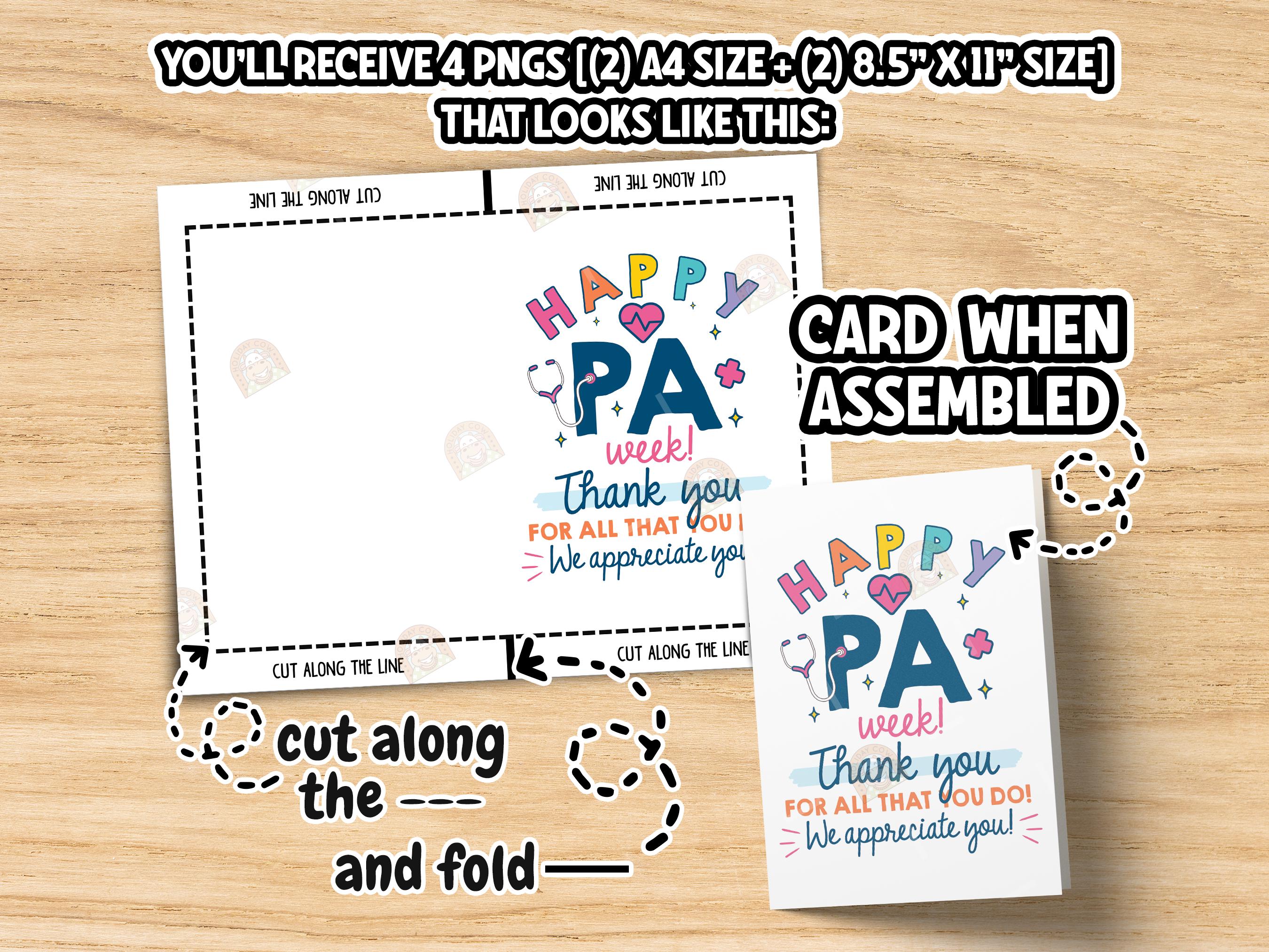 PA Week Sign, Printable PA Week Card, Physician Assistant Week Gift ...