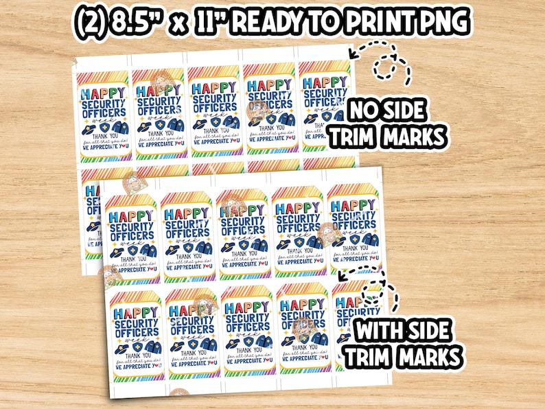 Security Officers Week Tags Printable, Security Officers Appreciation ...